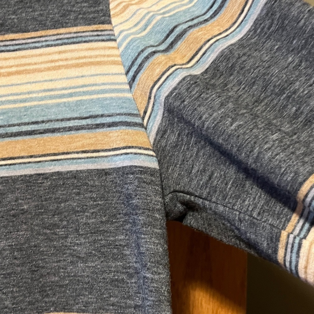 Salty Crew Blue and Tan Striped Hoodie - Picture 4 of 9